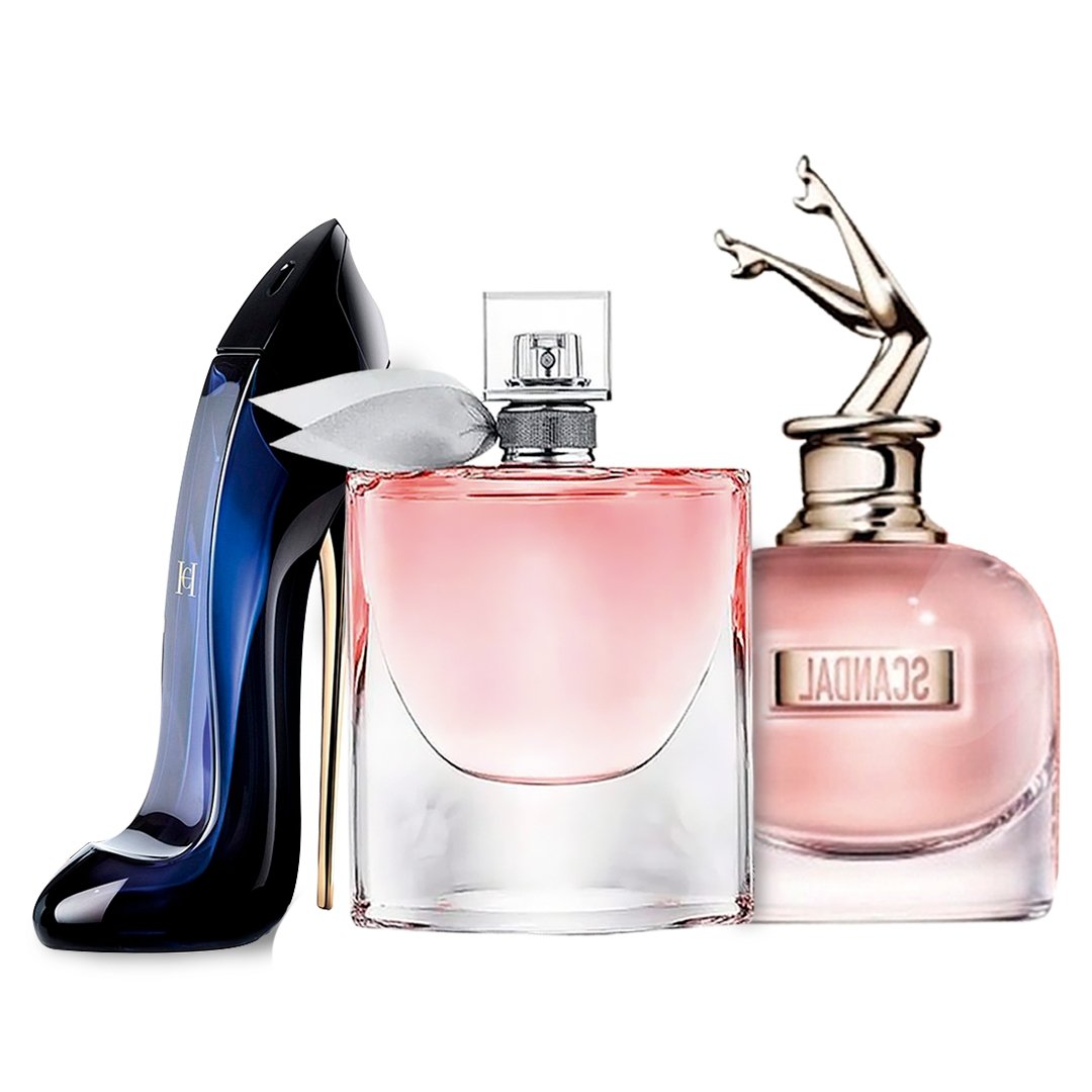 Combo de 3 Perfumes Femininos La Vie est Belle, Good Girl e Scandal [100ml]